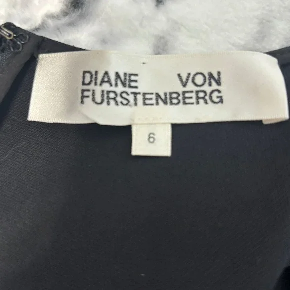 VTG Diane Von Furstenberg‎ Midi Dress Color block Women's Sz 6 Bodycon Career - Picture 7 of 8